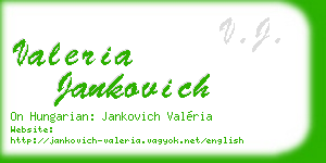 valeria jankovich business card